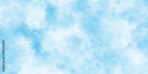 Blue watercolor vector background, smooth cloudy sky blue background with bright vignette studio banner. Light blue background with watercolor. Classic hand painted Blue watercolor background, 