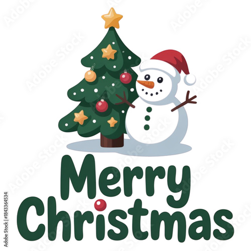 christmas card with snowman