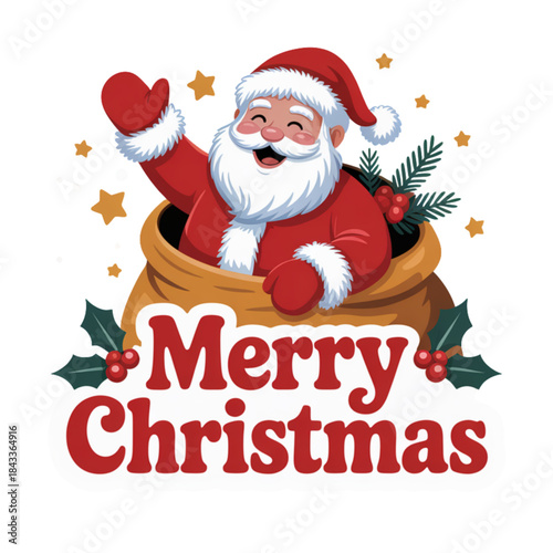 christmas card with santa claus