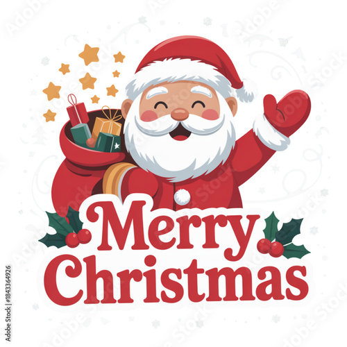 christmas card with santa claus