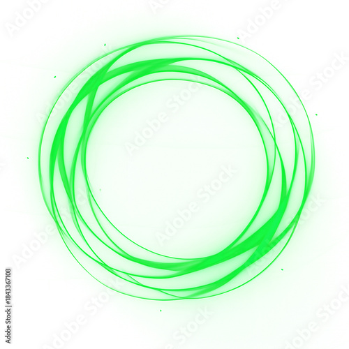 Green circular swirls