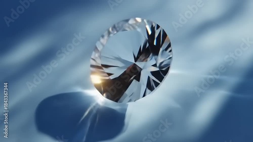 Abstract geometric glass structure with light and shadow play