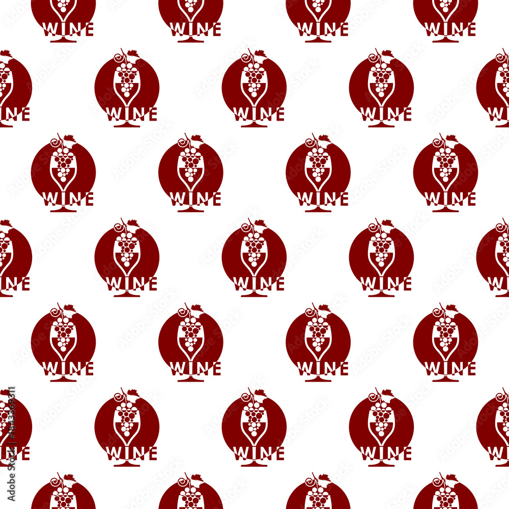 Obraz premium Wine seamless pattern isolated on white background
