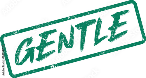 Green Gentle Text Grunge Stamp for Calmness and Mindful Well Being