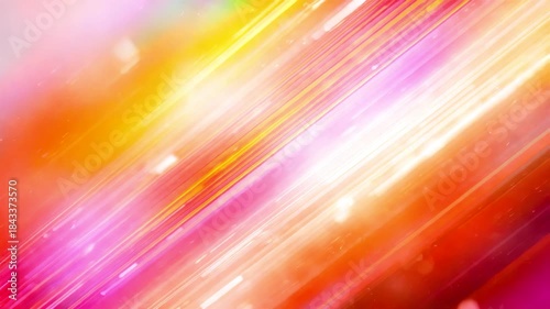 Diagonal motion blur streaks in pink orange and yellow colors on abstract background