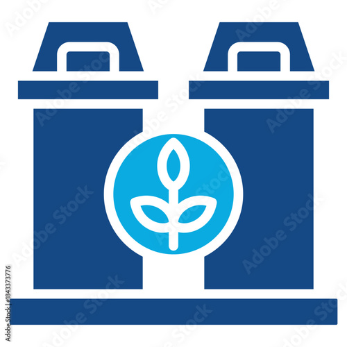 Waste Bin glyph color icon