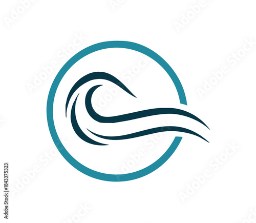 water waves design elements vector logo template