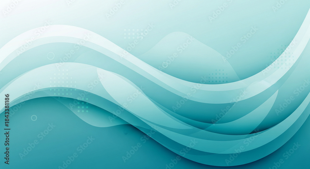 Fototapeta premium Minimal Aqua Soft Wave Gradient Background