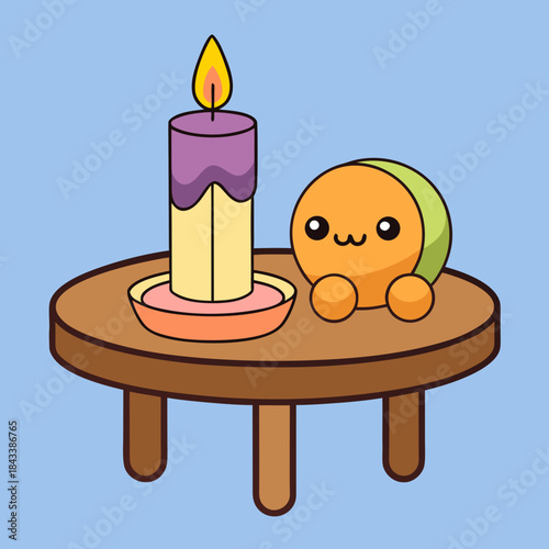 Birthday cake with candles