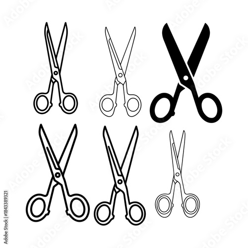 Scissors Icons set