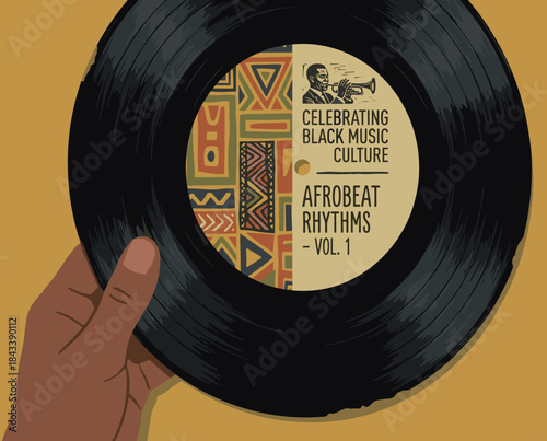 Afrobeat Rhythms Vinyl Record for Black Music Culture Celebration