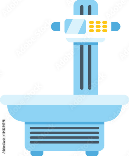 Medical scanner machine standing for x ray examination of bones and searching for traumas in clinic