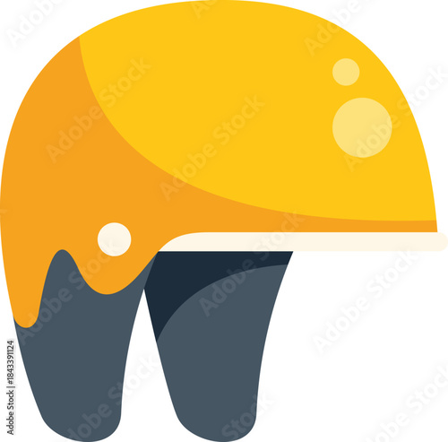 Yellow hard hat ensuring safety and protection for construction workers, concept of workplace safety and risk prevention