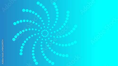Abstract blue background design with glowing fractal flowers and motion space pattern illustration