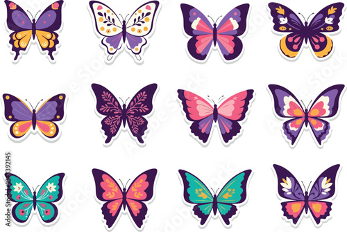 Colorful Butterfly Collection Vector Set of Charming Designs