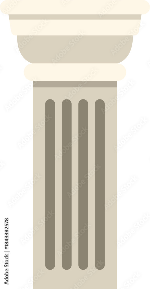 Naklejka premium Architectural column from ancient times symbolizing strength and heritage