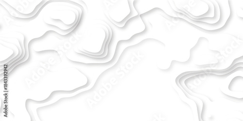 Vector abstract Topography map crave white and black wave doodle line topo map diagram relief line grid topo mountain background. geometric Line topography map contour background.