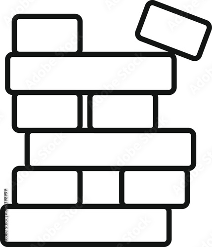 Wooden block game falling, showing risk, strategy, and challenge