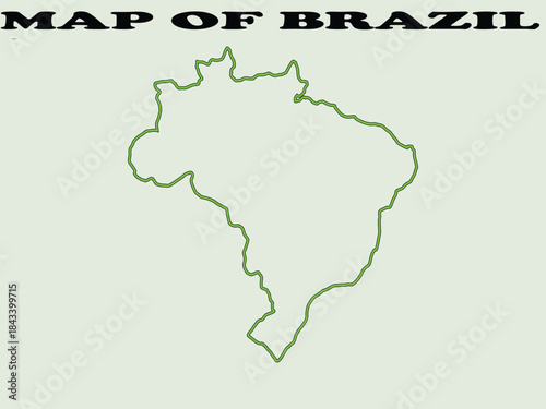 Simple Outline Map of Brazil for Educational and Geographic Use
