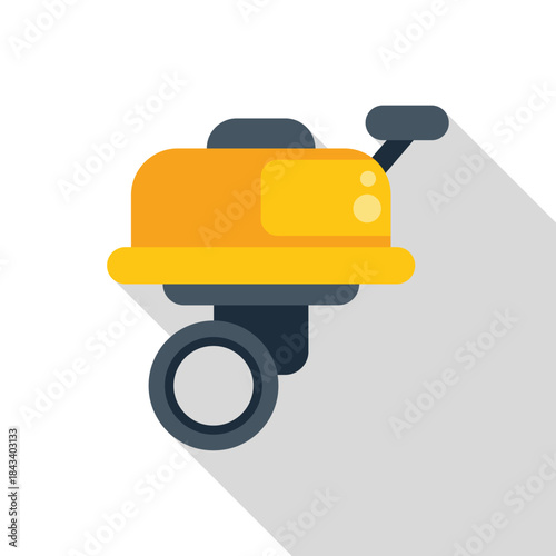 Vibrating plate compactor for construction and building work with long shadow