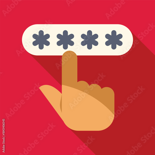 Hand typing confidential password for secure login and authentication