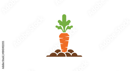 Carrot plant icon