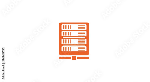 Server stack icon in orange