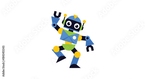 Geometric robot figure