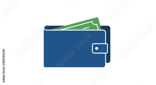 Wallet with cash sticking out