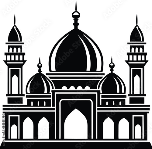 taj mahal vector illustration