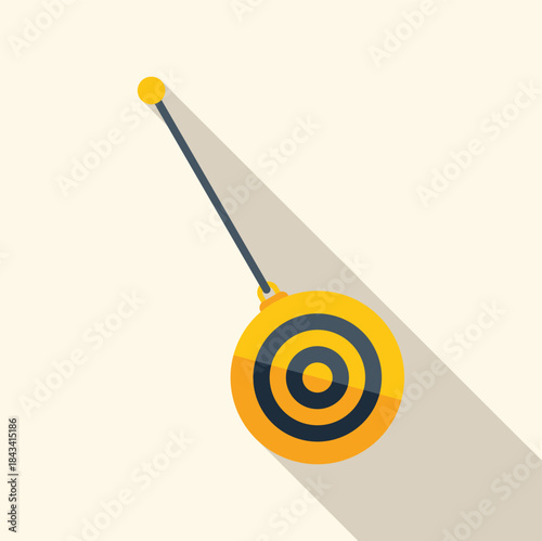 Classic yo yo string toy, illustrating childhood nostalgia with a flat design