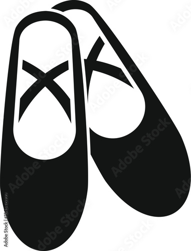 Silhouetted ballet shoes representing dance, grace, and theatrical arts