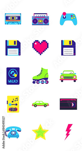Retro Nostalgia - A Collection of 80s and 90s Icons.