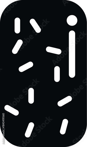 Microorganism icon representing healthy gut flora and beneficial bacteria for digestion