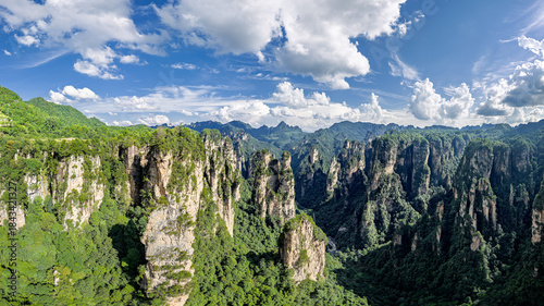 Canvastavla Beautiful quartzite sandstone pillars and mountain peaks of Zhangjiajie National Forest Park in China