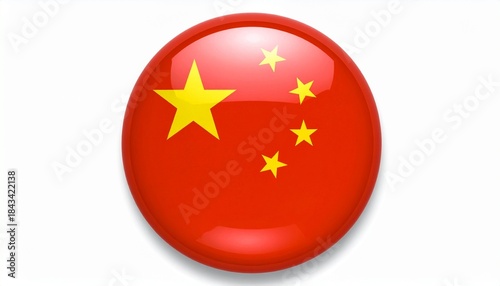 Glossy Round Button Badge with the Flag of the People's Republic of China (Red Field with Five Yellow Stars) Isolated on White Free Download Glossy Round Button Badge with the Flag of the People's Republic of China (Red Field with Five Yellow Stars) Isolated on White - GFXLoad