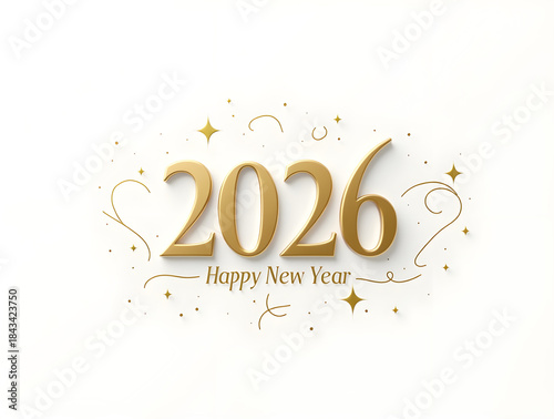 Professional Happy New Year 2026 Corporate Gold Banner Design