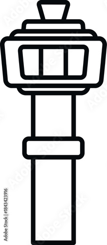 Air traffic control tower representing aviation, transportation, and travel concepts