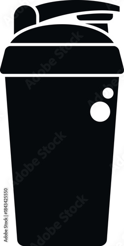 Shaker bottle icon showing a container for workout supplements