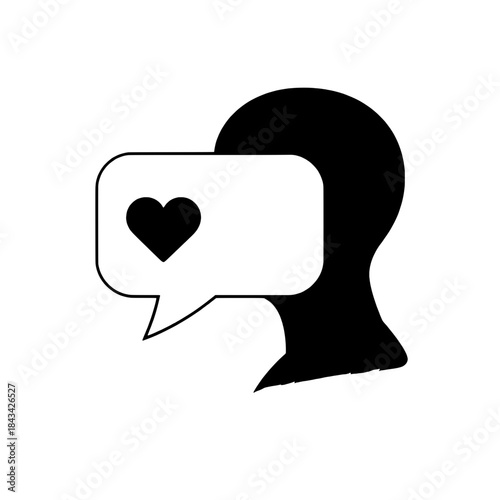 AI Medical Chatbot Silhouette Icon