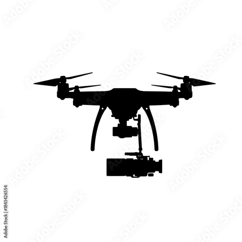 AI-Powered Cinematic Drone Silhouette Icon