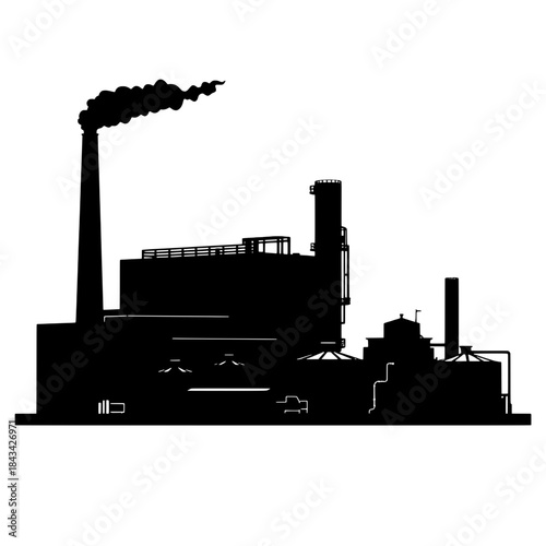 Biofuel Production Silhouette