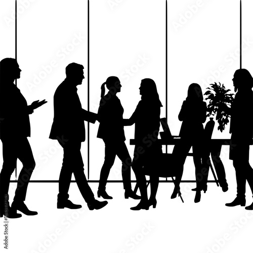 Business Professionals Teamwork Silhouette