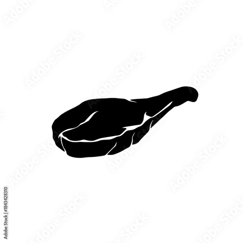 Cultured Meat Steak Silhouette Icon