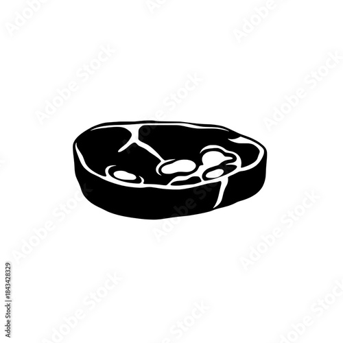 Cultured Meat Steak Silhouette Icon