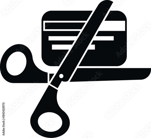 Scissors cutting a credit card symbolizing debt elimination and financial freedom