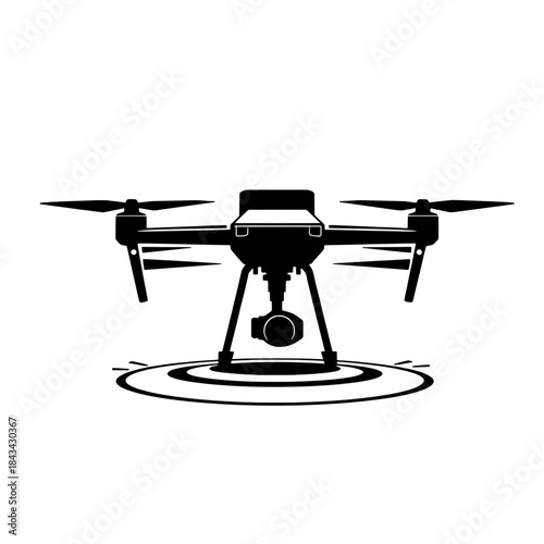 Drone Delivery Landing Pad Silhouette