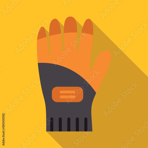 Safety work glove providing protection for industrial tasks in flat design