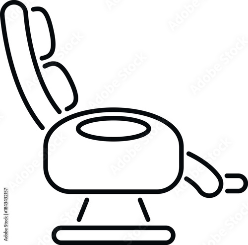 Pedicuresalon chair with integrated foot bath for spa and beauty services