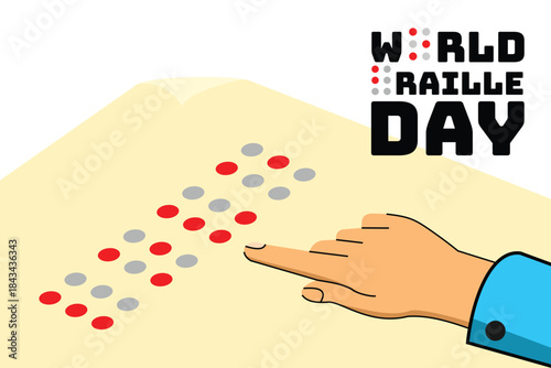 hand reading braille, world blind day.
